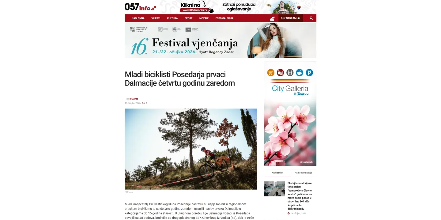 Mladi biciklisti Posedarja prvaci Dalmacije četvrtu godinu zaredom